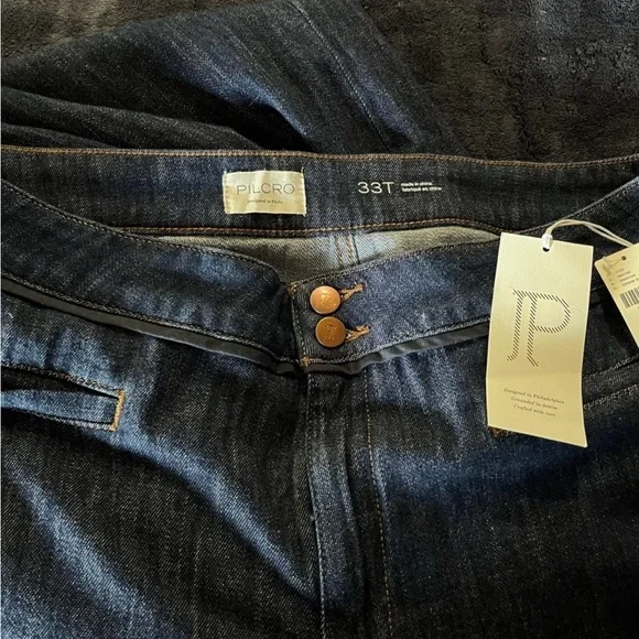 Anthropologie Pilcro Wide-Leg Dark Blue Jeans - Picture 7 of 7